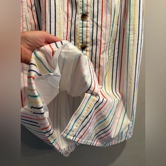 J. Crew Multicolor Striped A-Line Skirt preppy colorful XS fall indie boho - Picture 7 of 12